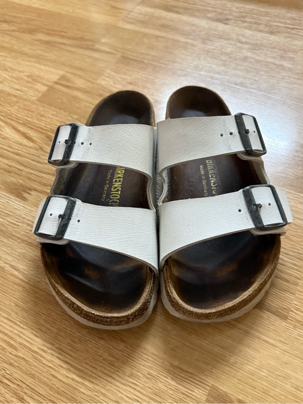 Birkenstock White Two-Strap Arizona Sandals for Men